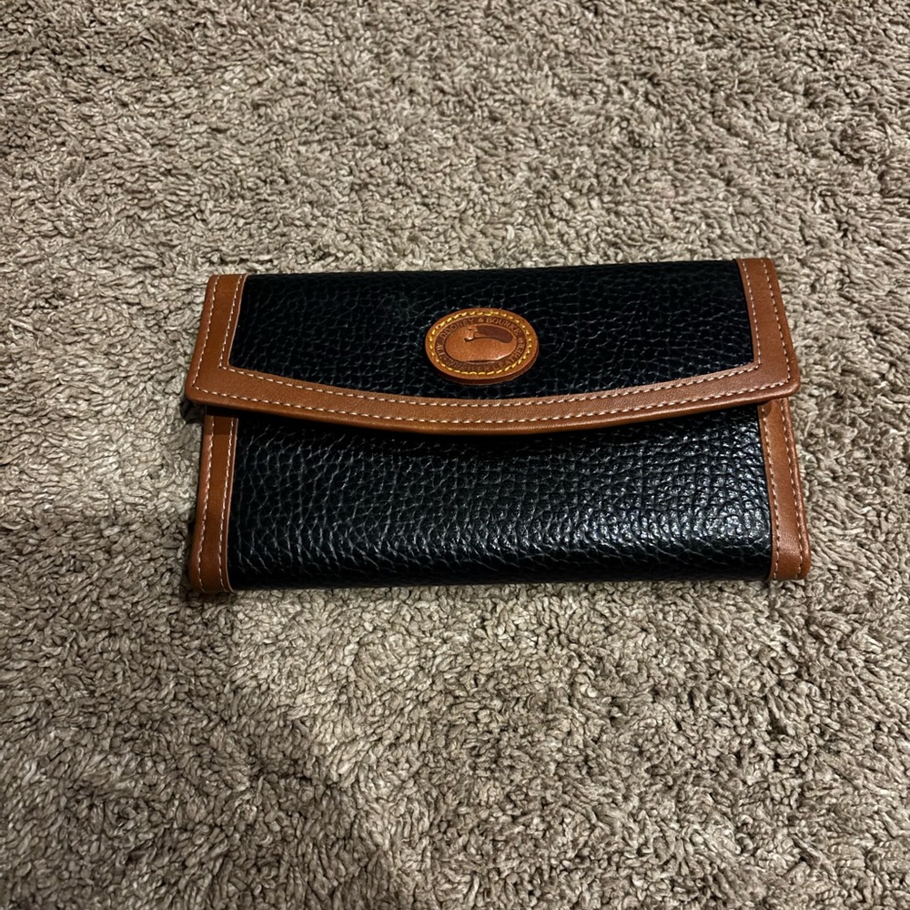 Dooney & Bourke Black and Brown Wallet